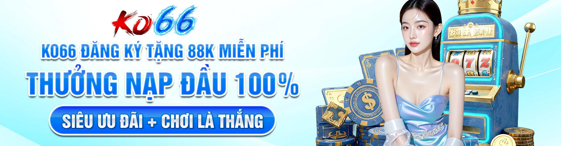 Banner KO66 về ưu đãi và nhắc nhở trách nhiệm